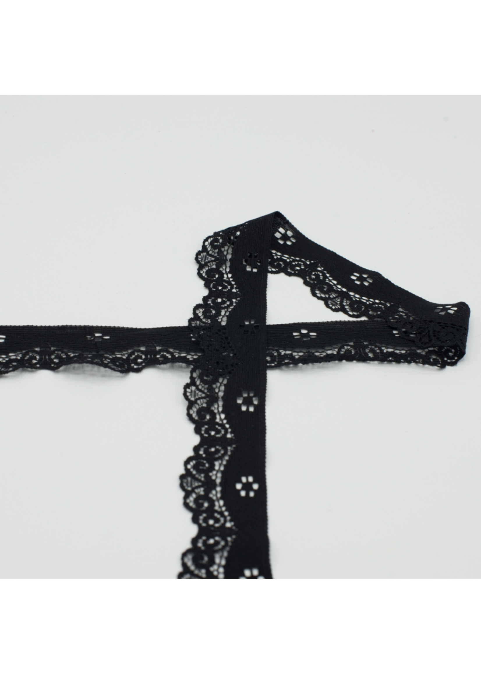 Black -  lace elastiek stretch