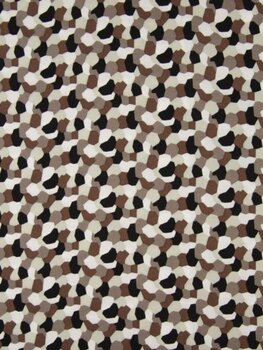 zwart bruin bolletjes retro - viscose (10.90 p.m)