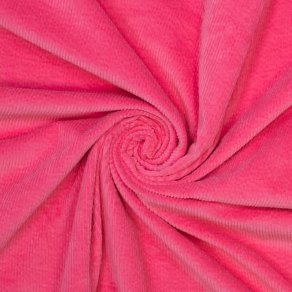 Pink ribcord - stretch katoen (19,00p.m)