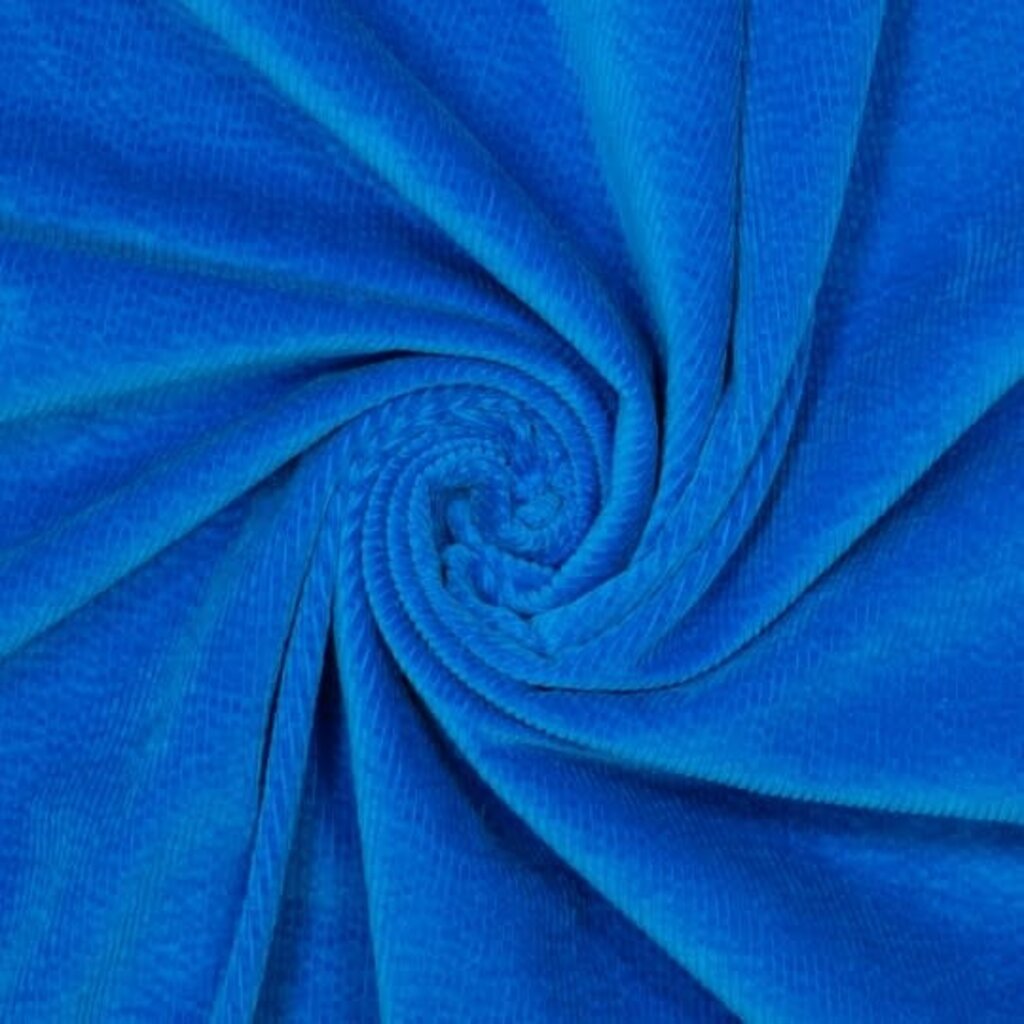 Pino blauw ribcord - stretch katoen (19,00p.m)