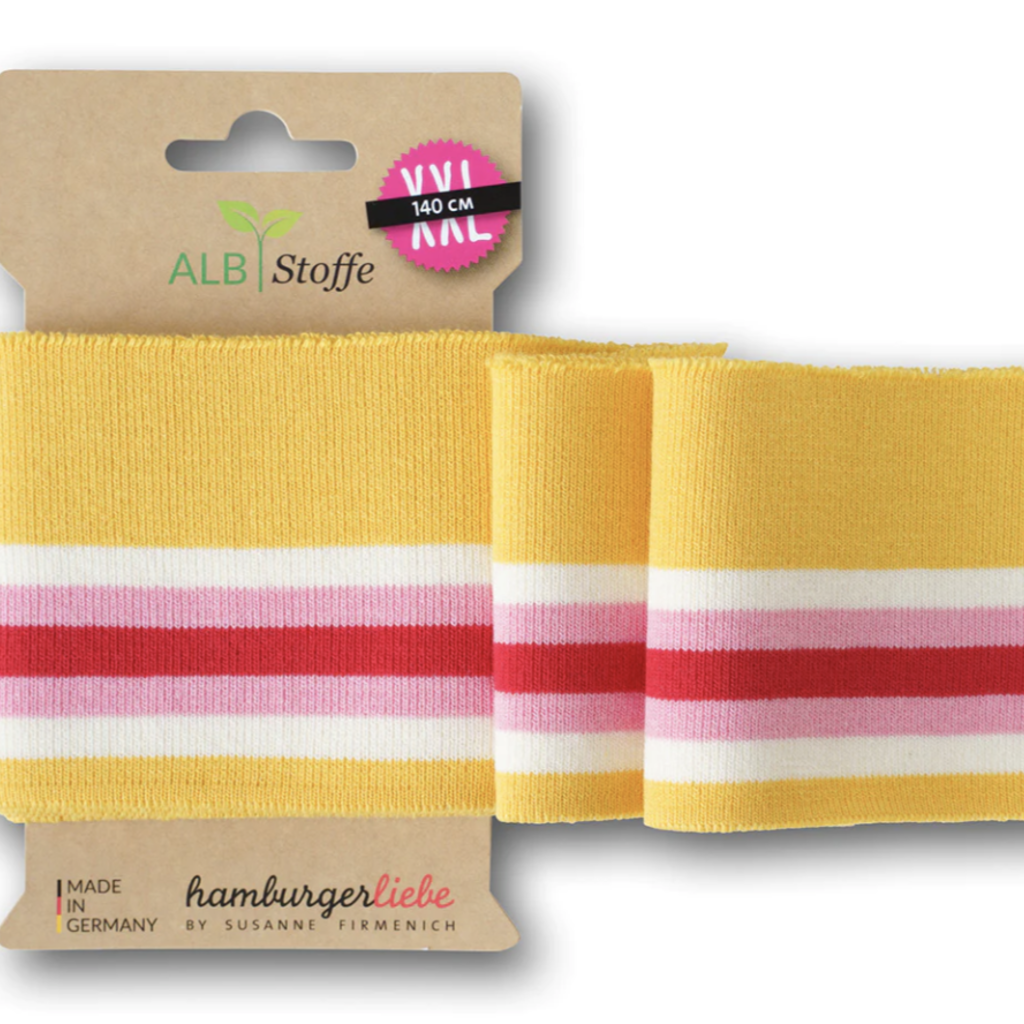 Yellow en pink - Cuffs Alb
