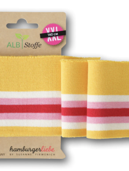 Yellow en pink - Cuffs Alb