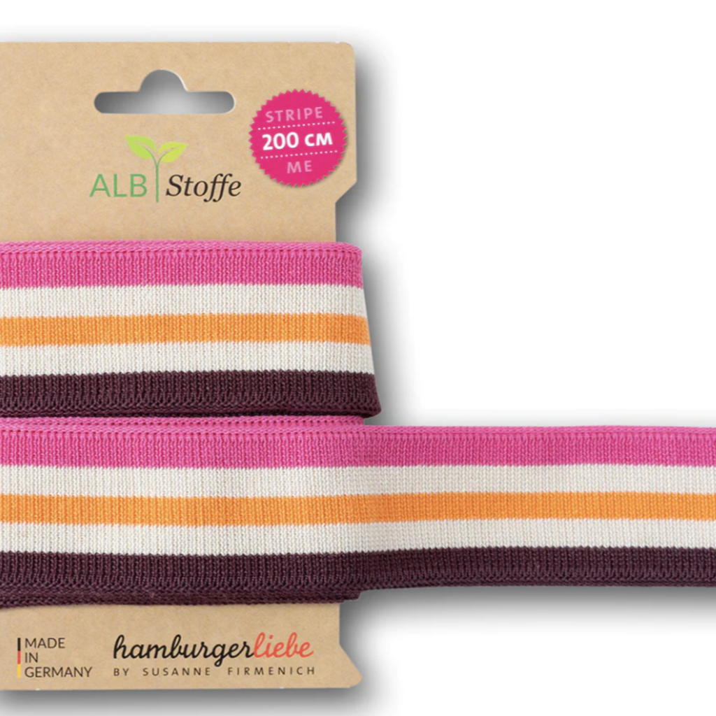 stripes paars  - Cuffs Alb