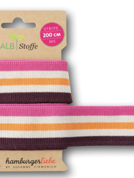 stripes paars  - Cuffs Alb