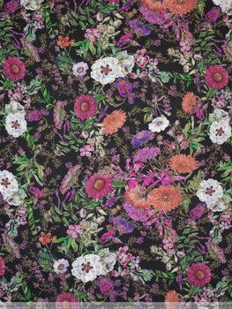 Flower print Purple - Viscose (Coupon 1.50m)