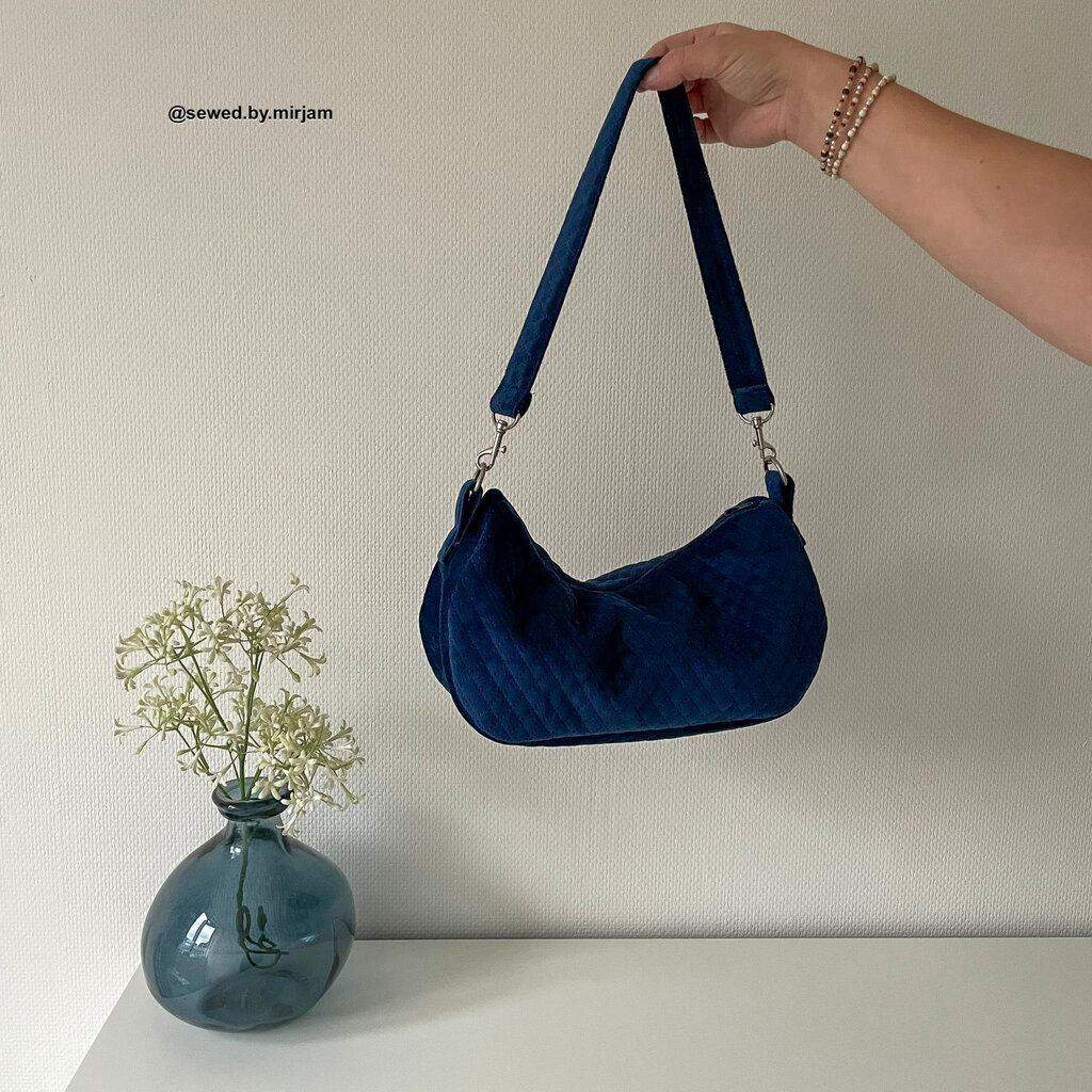 #011 Handtasje blauw - DIY