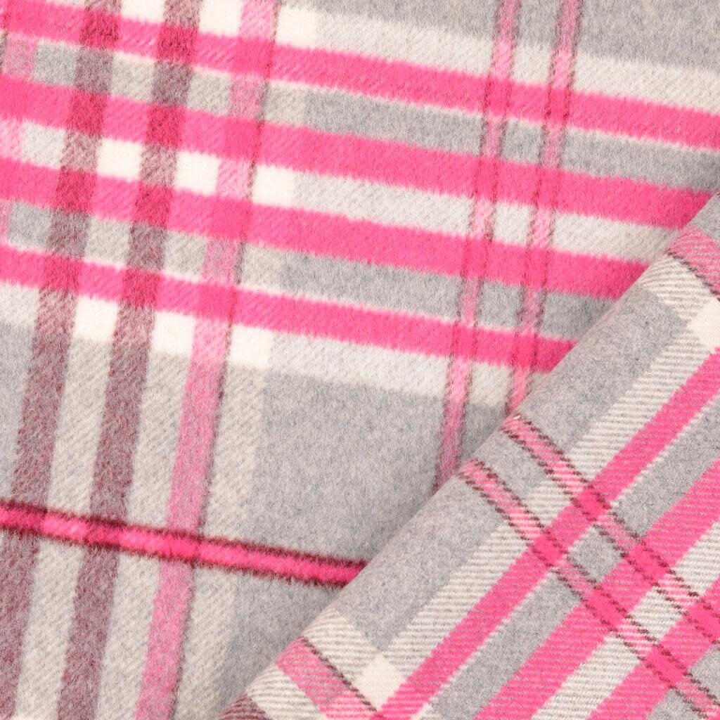Checked felt coat pink/grey (27.00 p.m)