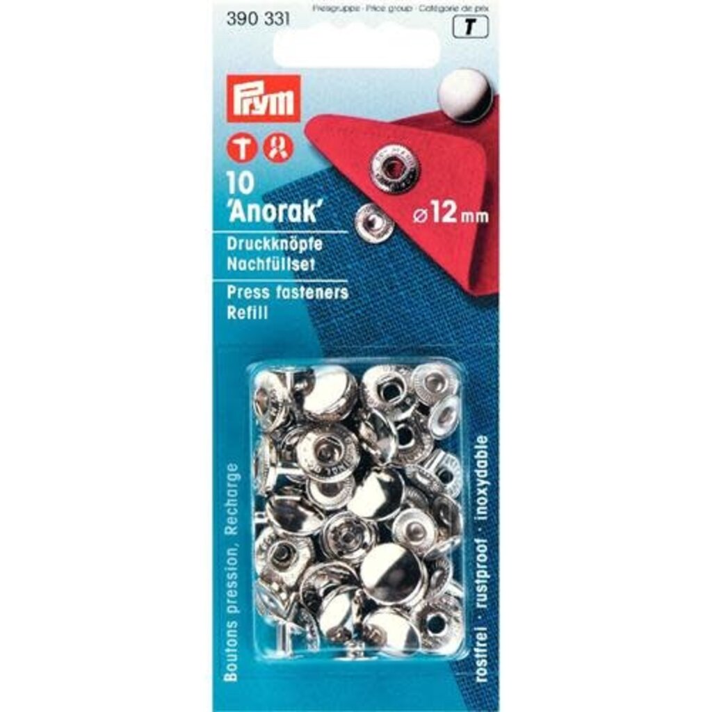 Prym Navulling naaivrije drukknopen knopen - 12mm zilver