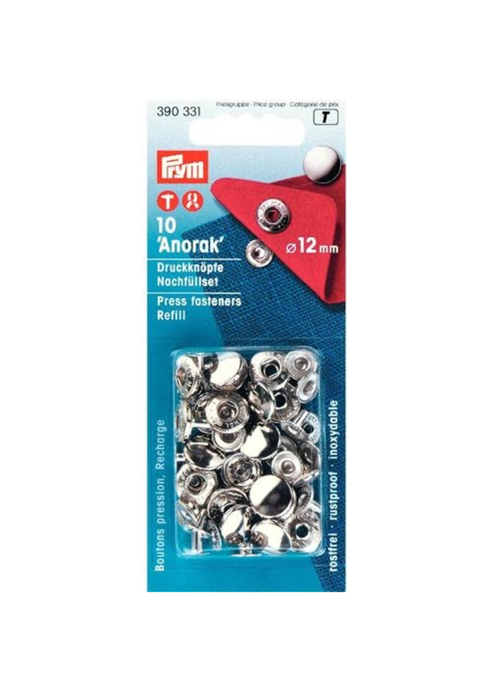 Prym Navulling naaivrije drukknopen knopen - 12mm zilver