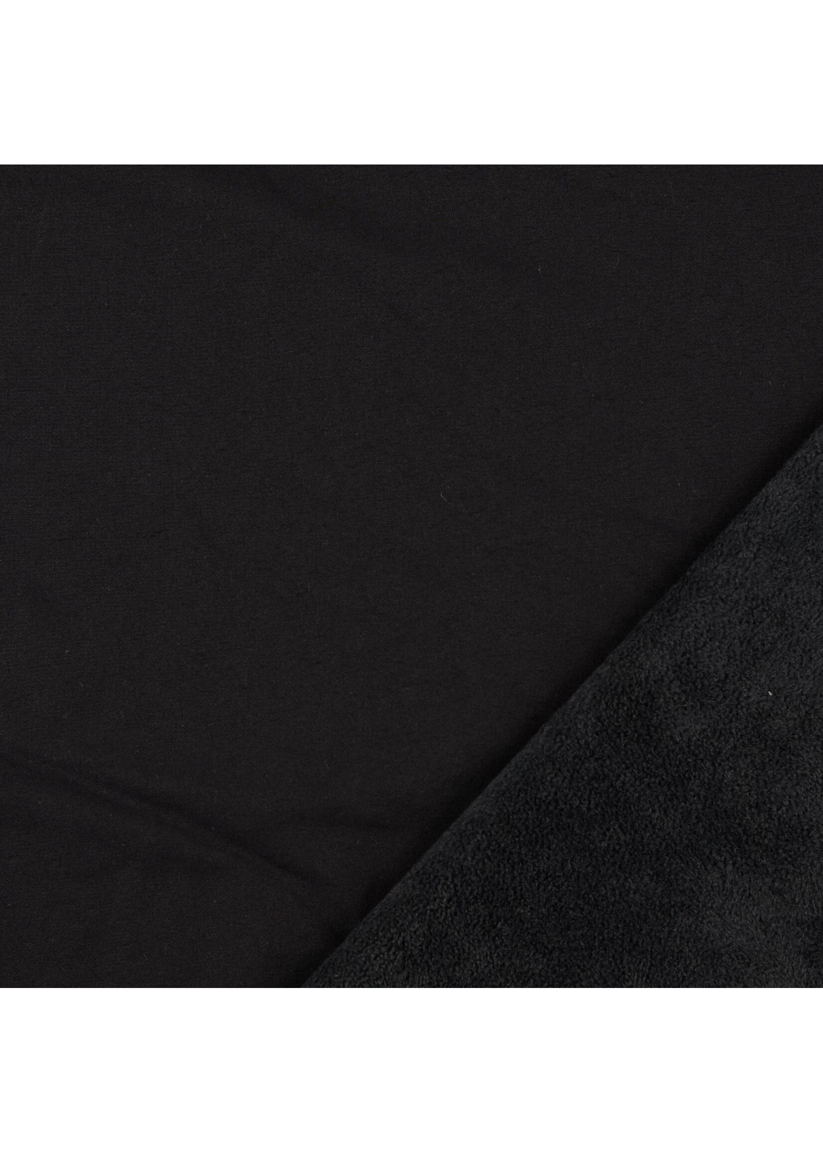 Fleece backed - softshell zwart (23,50 p.m)