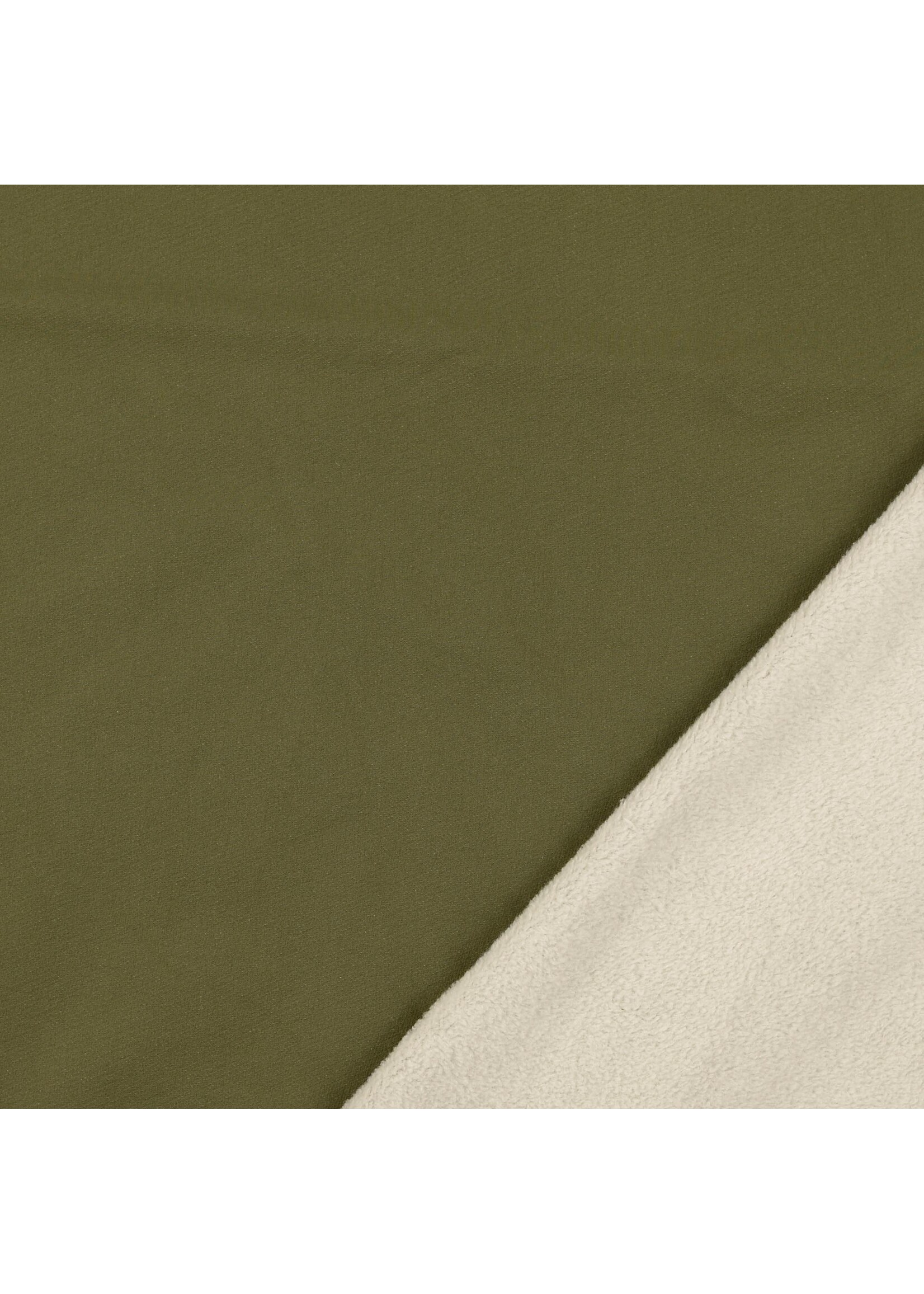 Fleece backed - softshell army green (23,50 p.m)