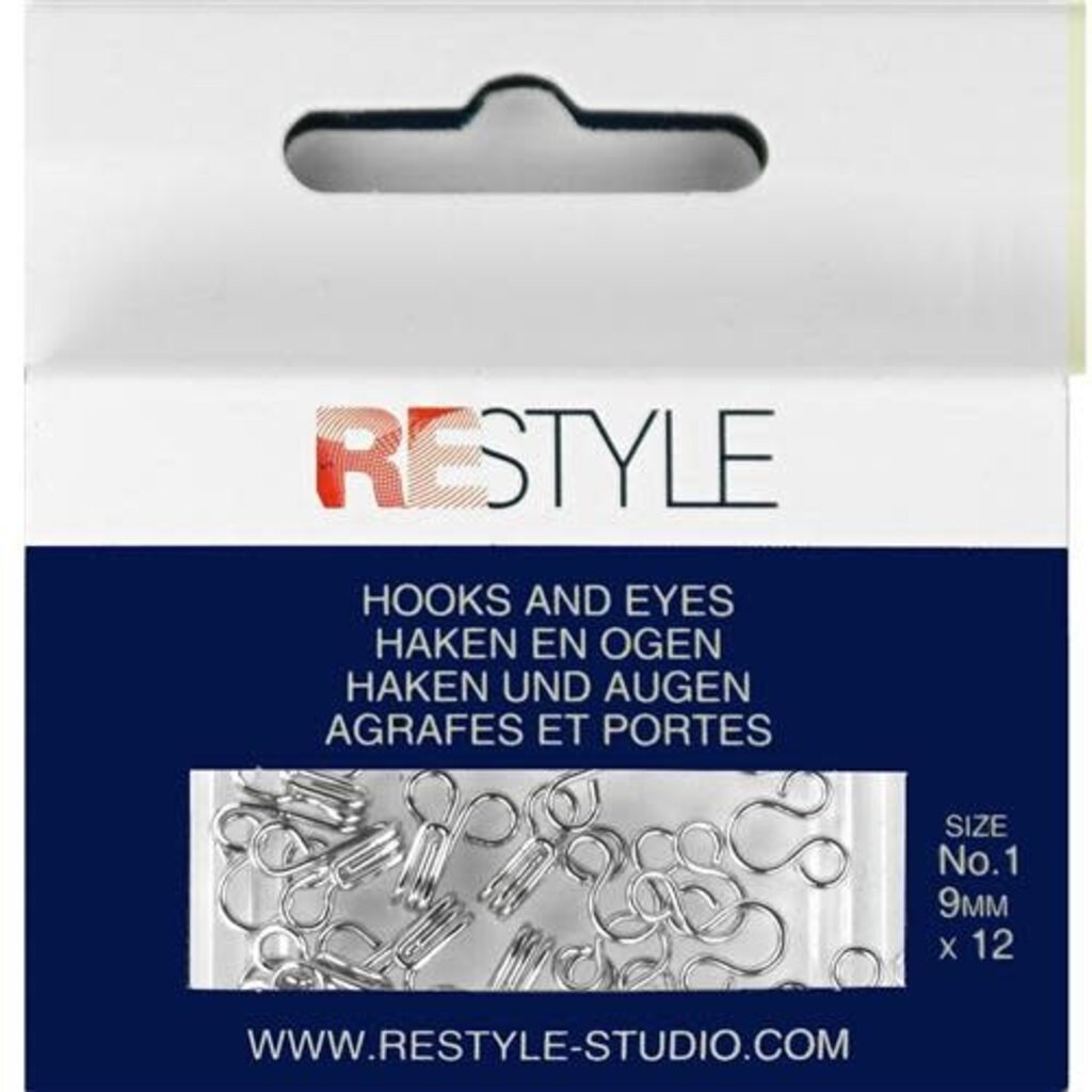 Restyle Haken en ogen 9mm