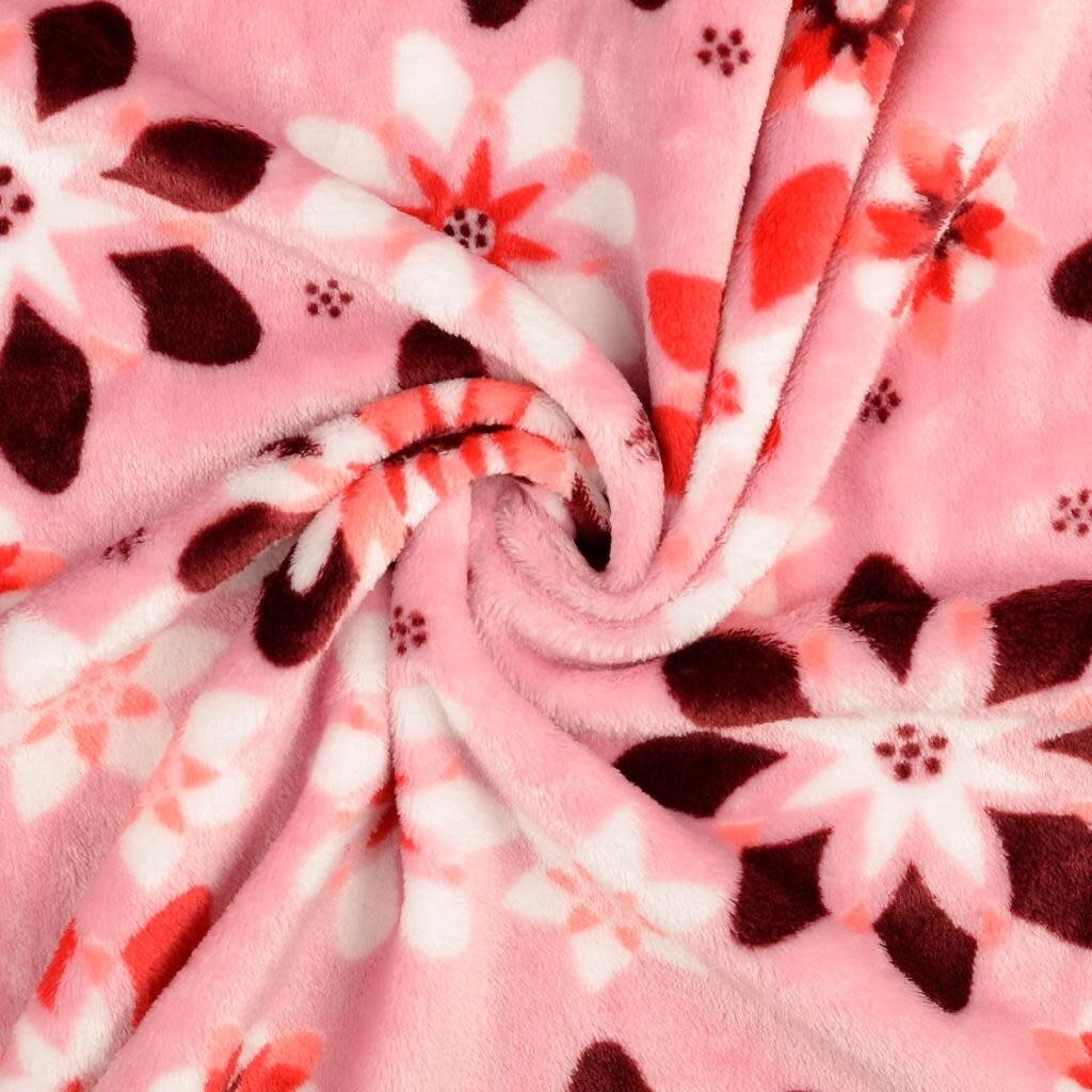 Flowers pink - Fleece (12.90 p.m)