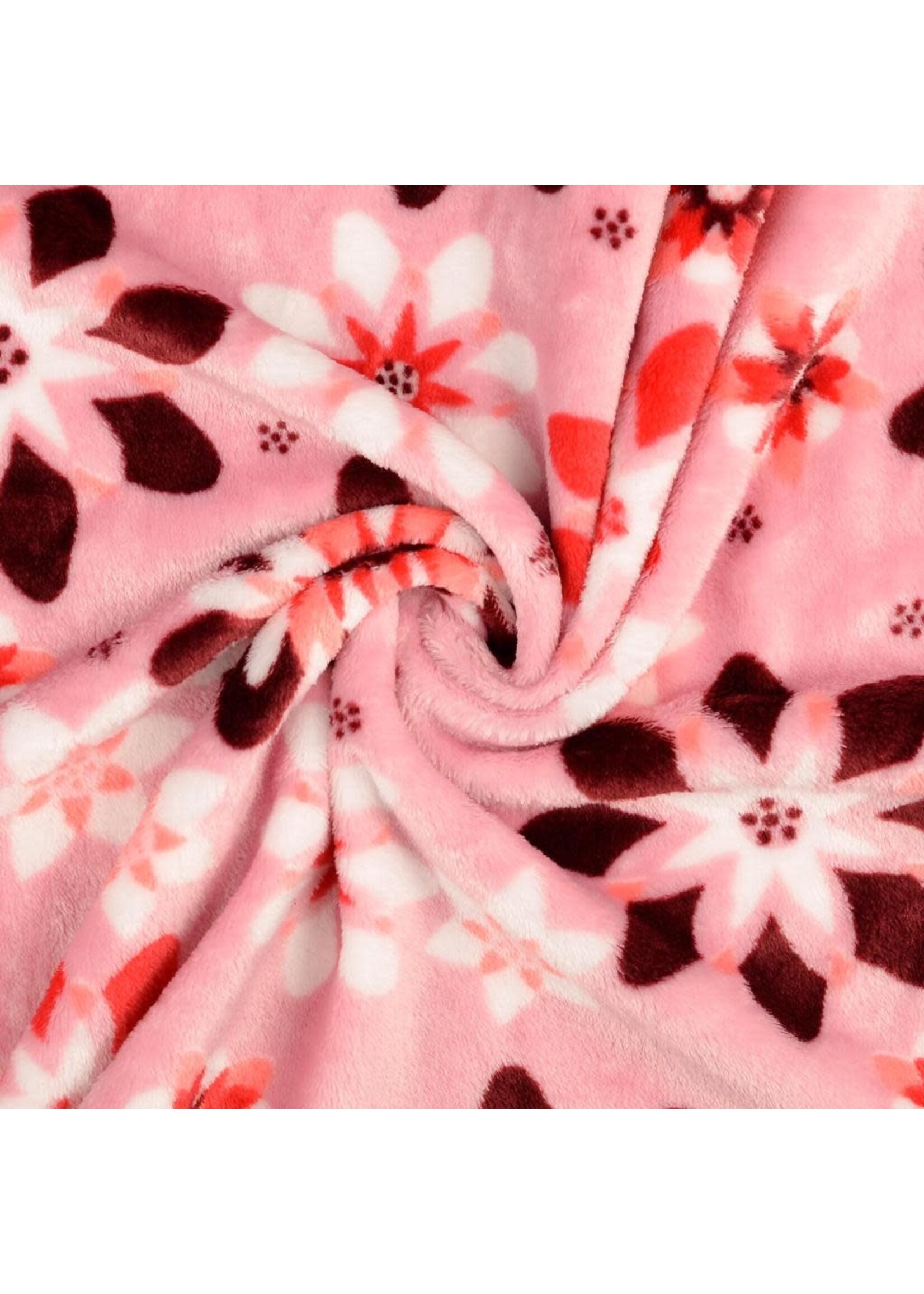 Flowers pink - Fleece (12.90 p.m)
