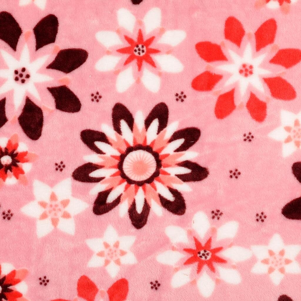 Flowers pink - Fleece (12.90 p.m)
