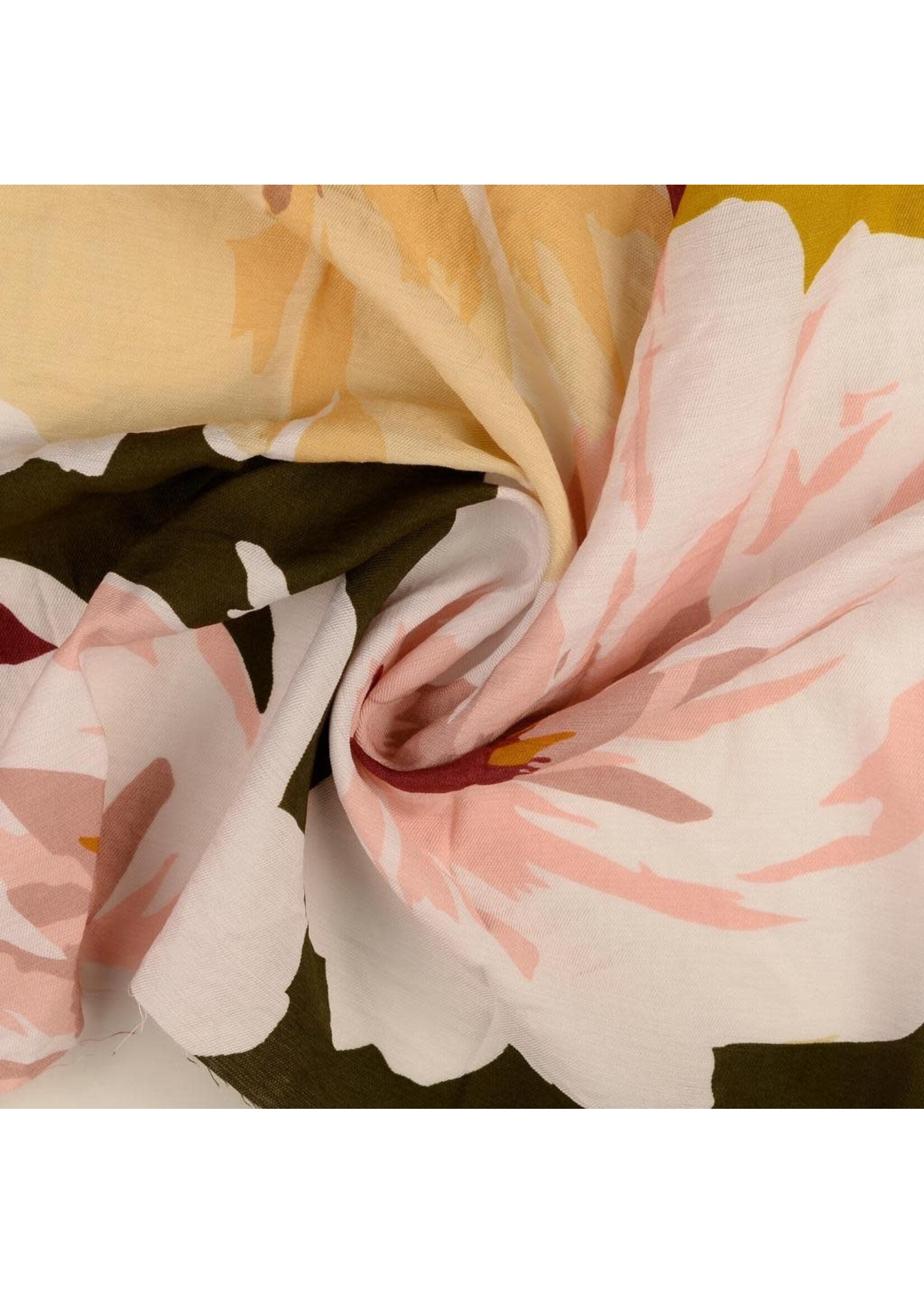 Bloemen groot Army - Viscose twill (10.00 p.m)