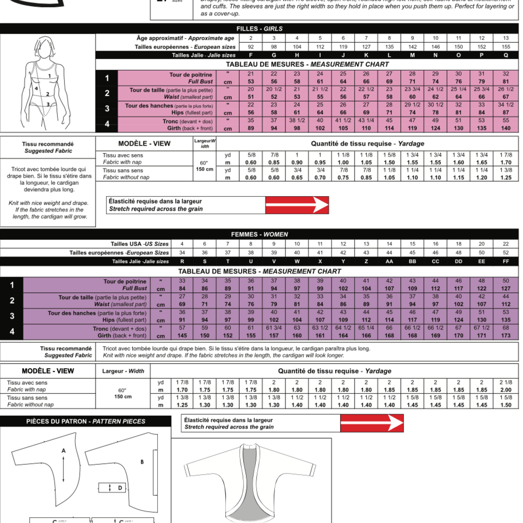 Cardigan Cocon - Jalie Patterns