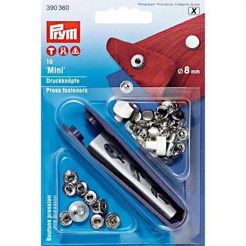 Prym Drukknopen 'Mini'. 8mm 390360 Prym Drukknopen 'Mini'. 8mm 390360