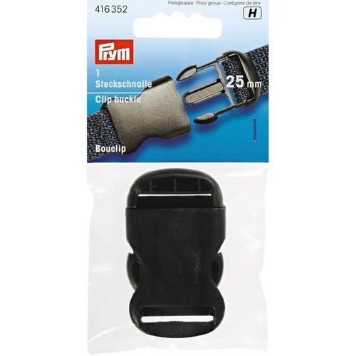 Prym Klikgespen kunststof 25mm zwart 416352 Prym Klikgespen kunststof 25mm zwart 416352