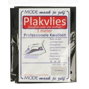 Plakvlies 1 meter zwart