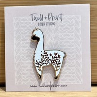 Emaille pin Alpaca