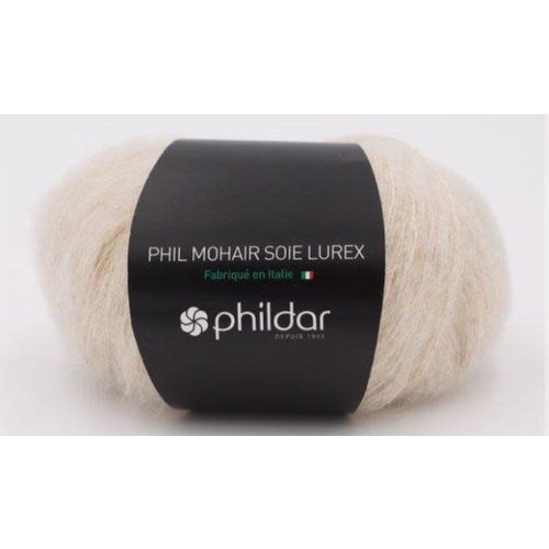 Phildar Mohair Soie Lurex Ecru Phildar Mohair Soie Lurex Ecru
