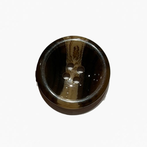 Knoop mantel gestreept 30mm bruin Knoop mantel gestreept 30mm bruin