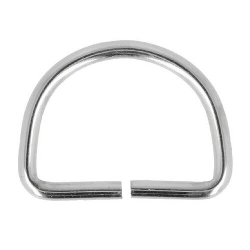 D-ringen metaal 25mm nikkel