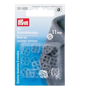 Prym Contraknopen kunststof transparant 11mm 311520