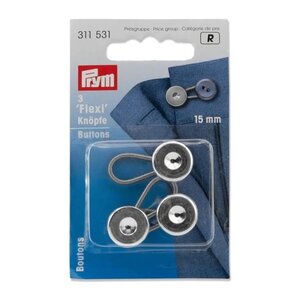 Prym Flexiknopen met lus zilver 15mm 311531