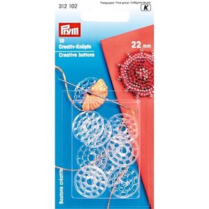 Prym Knopen Creatief kunststof 22mm transparant 312102