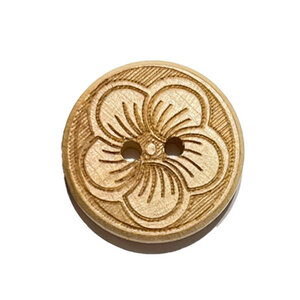 Knoop hout bloem 20mm