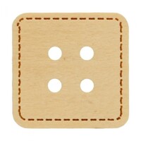 Knoop hout vierkant 15 mm