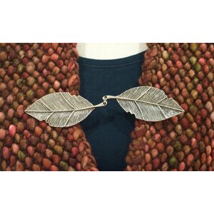 Cristina SJ Shawl/vest clip Veer groot zilverkleur