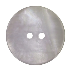 Knoop parelmoer grijs 24mm