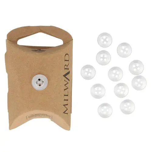 Milward Knoop 4-gaats shirt wit 10mm Milward Knoop 4-gaats shirt wit 10mm
