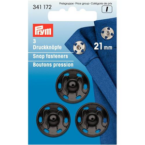 Prym Aannaaidrukknoop 21mm zwart 341172