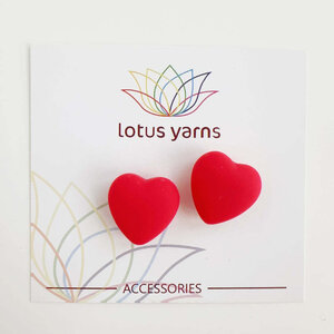 Lotus Yarns Stoppers hartje Rood