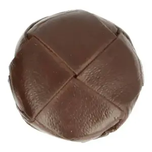 Voetbal knoop 20 mm donkerbruin Voetbal knoop 20 mm donkerbruin