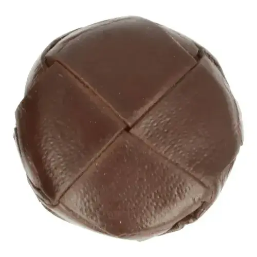 Voetbal knoop 20 mm donkerbruin Voetbal knoop 20 mm donkerbruin