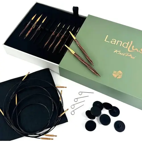 KnitPro, Lana Grossa Verwisselbare rondbreinaalden set Landlust hout 3.5-8mm KnitPro, Lana Grossa Verwisselbare rondbreinaalden set Landlust hout 3.5-8mm