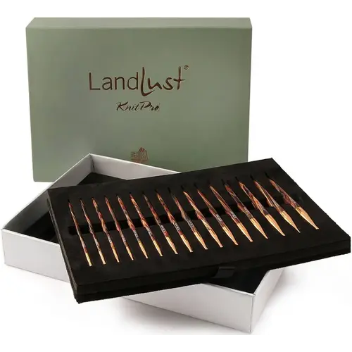 KnitPro, Lana Grossa Verwisselbare rondbreinaalden set Landlust hout 3.5-8mm KnitPro, Lana Grossa Verwisselbare rondbreinaalden set Landlust hout 3.5-8mm