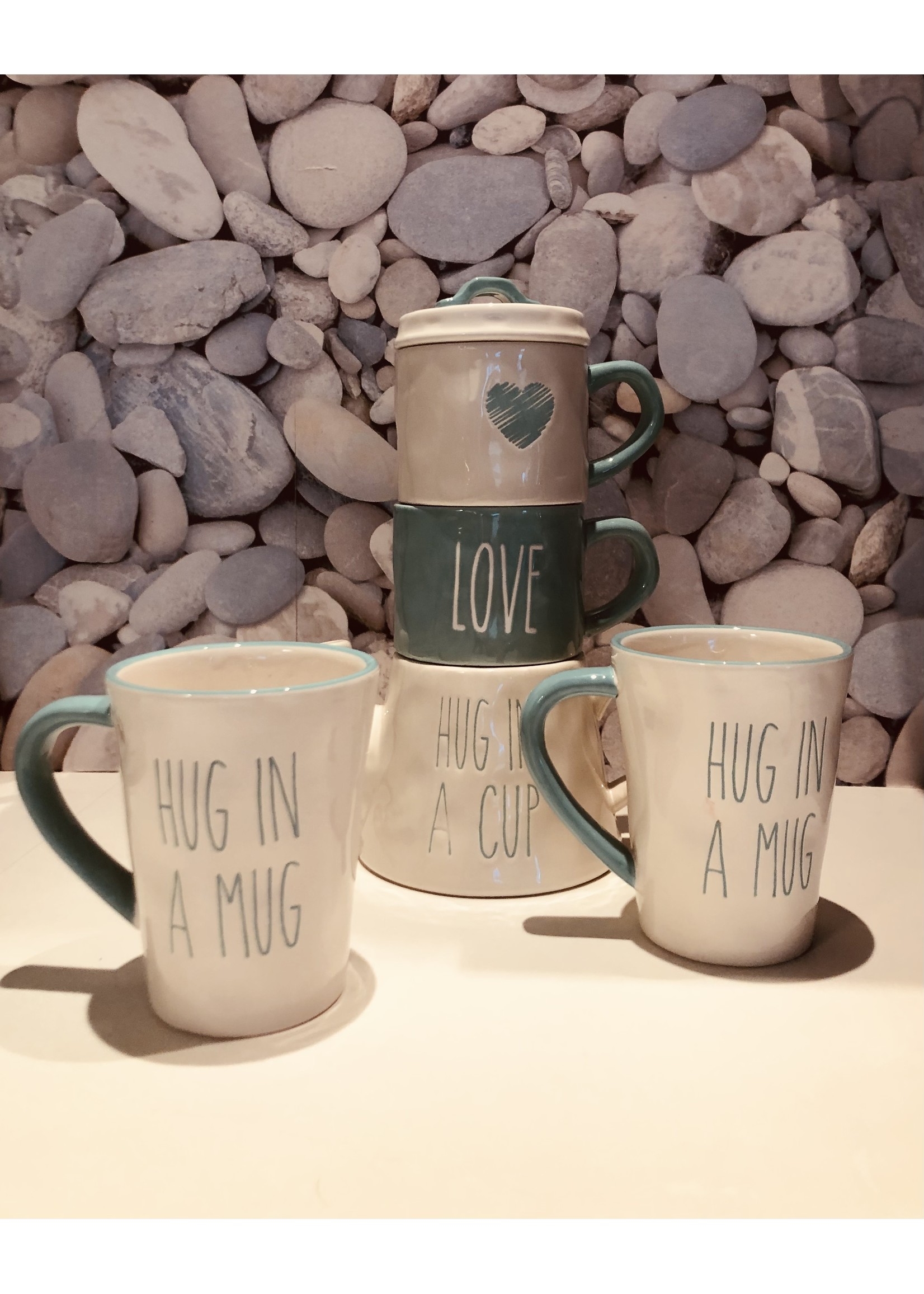 J-Line Tea for 2 love pot met 2 aparte Hug in a Mug mokken