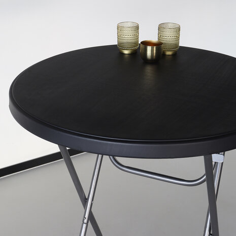 Lizzely Garden & Living Table haute mange debout noir 80cm