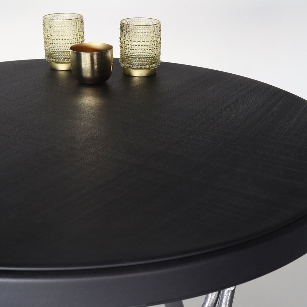 Table haute mange debout noir 80cm
