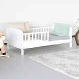 Lizzely Garden & Living Lit pour enfant blanc 140x70cm Milene avec les lattes