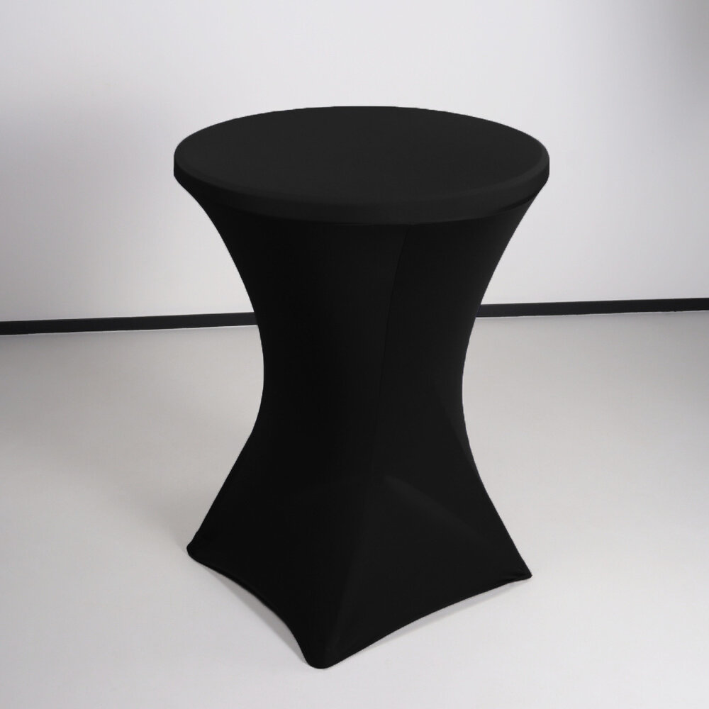 Housse pour table haute mange debout 80cm noir