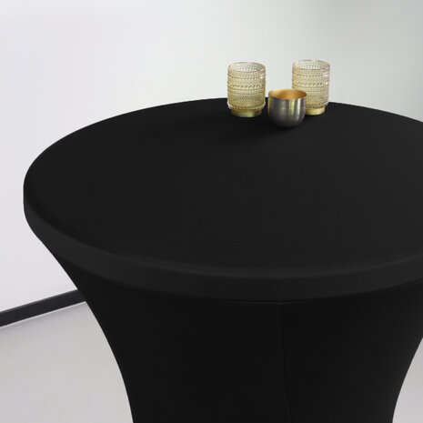 Lizzely Garden & Living Housse pour table haute mange debout 80cm noir