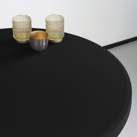 Lizzely Garden & Living Housse pour table haute mange debout 80cm noir