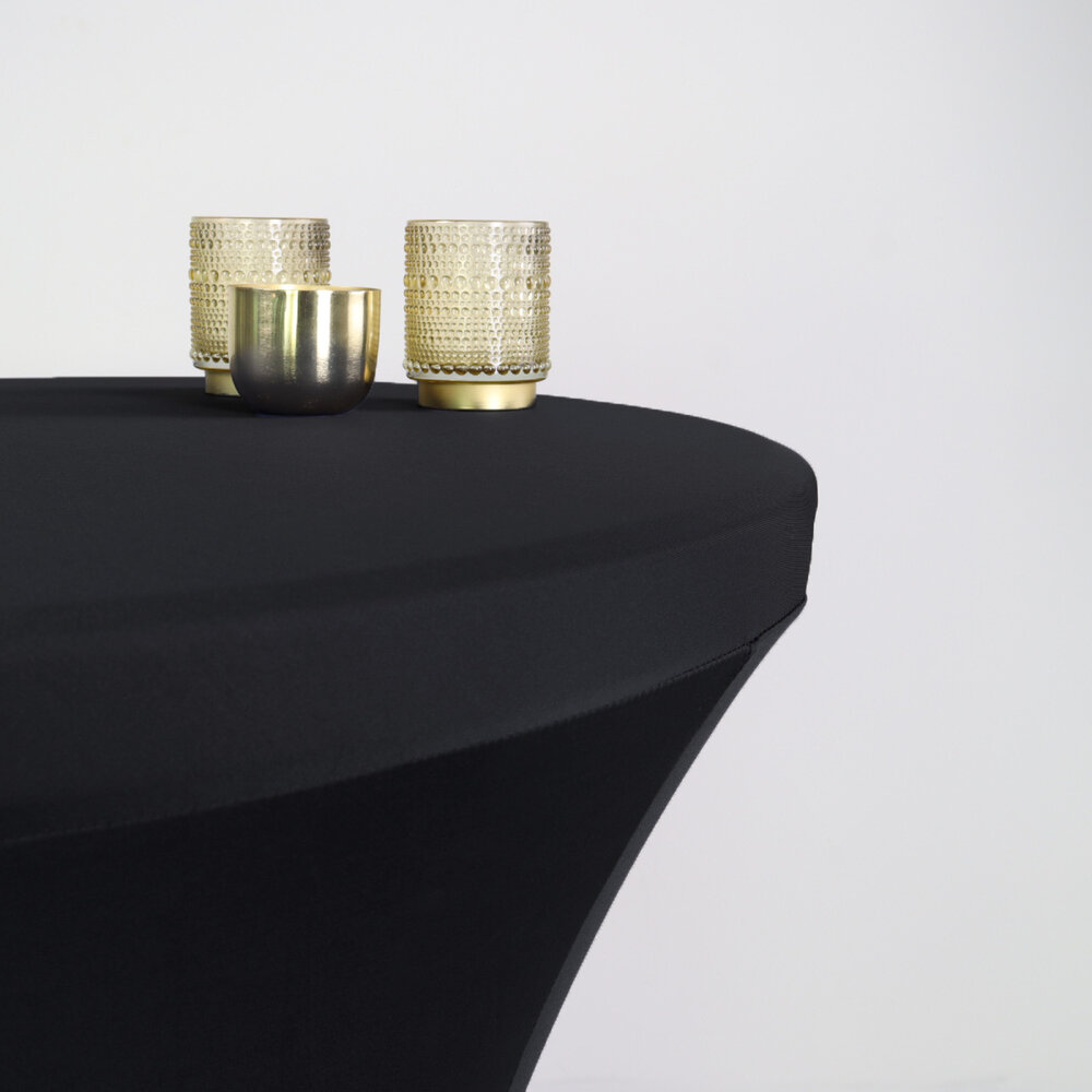 Housse pour table haute mange debout 80cm noir
